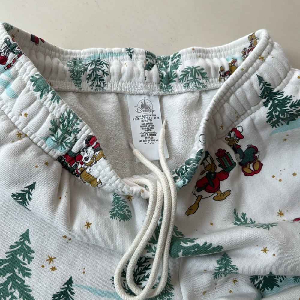 Disney Parks - Disneyland women’s holiday jogger sweatpants medium Mickey